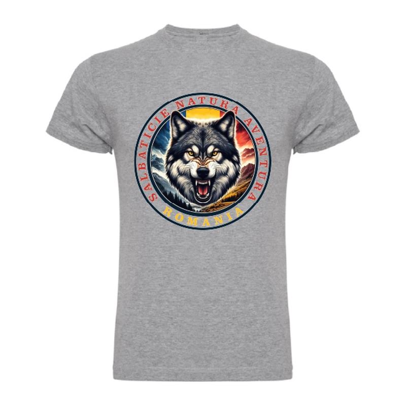 Tricou bărbat - Romana Salbaticie Natura Aventura - Lup - imagine 6
