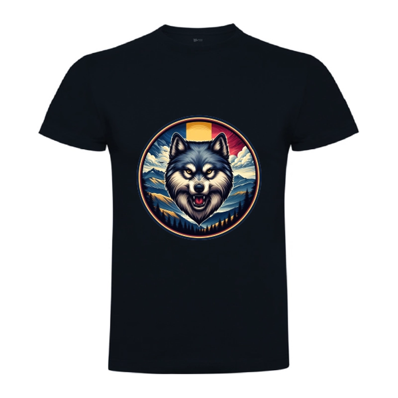 Tricou bărbat - România - Lup cu tricolor - imagine 5