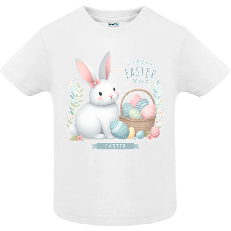Tricou copil ”Happy Easter„ Iepuraș - imagine 2