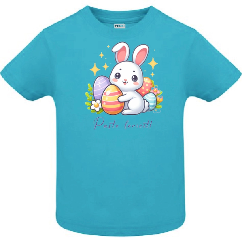 Tricou copil - Iepurilă „Paște Fericit” - imagine 3