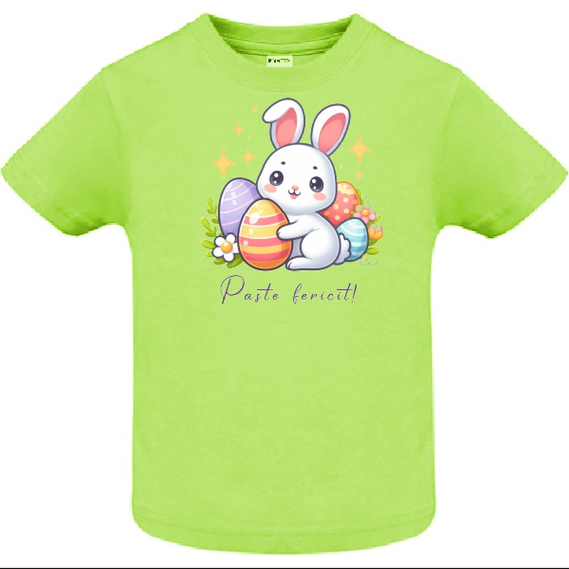 Tricou copil - Iepurilă „Paște Fericit” - imagine 4