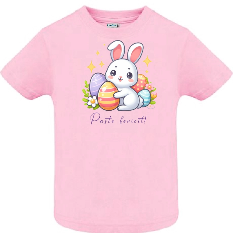 Tricou copil - Iepurilă „Paște Fericit” - imagine 5