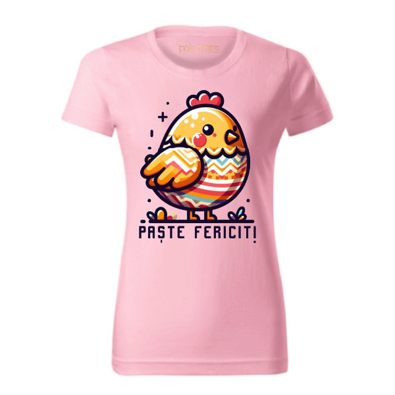 Tricou damă - Găinușă „Paște Fericit” - imagine 6