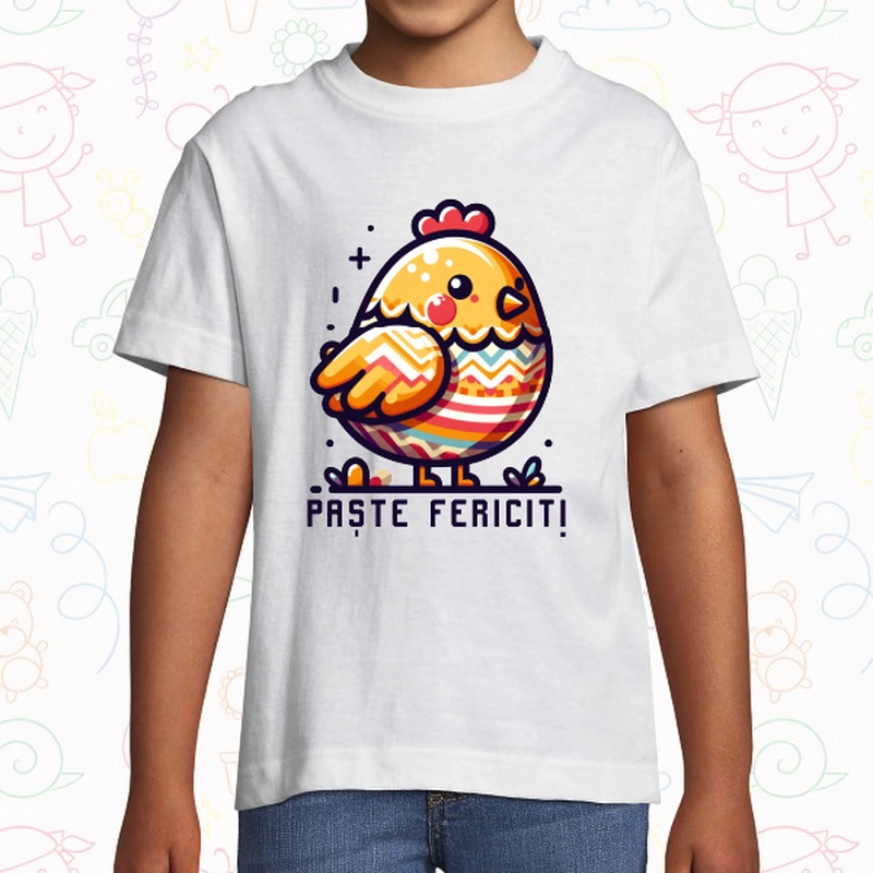 Tricou Copil - Pui Gaina Paște Fericit