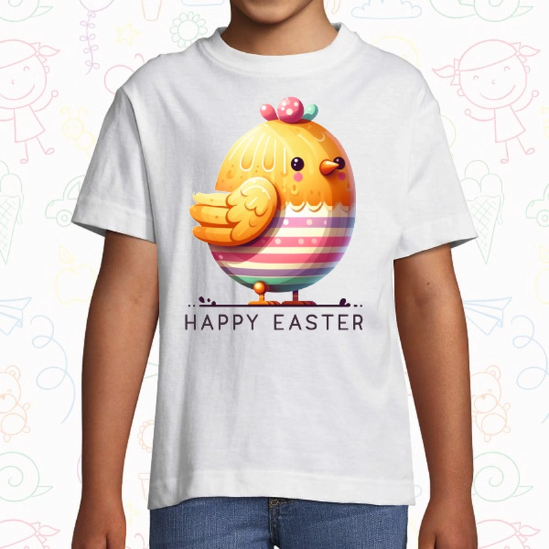 Tricou copil - Găinușă „Paște Fericit”