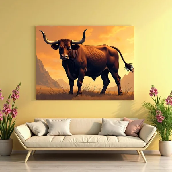Tablou peisaj cu animale