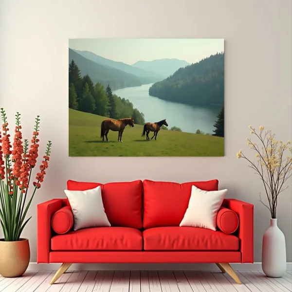 Tablou peisaj cu animale
