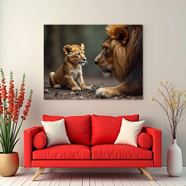 Tablou peisaj cu animale