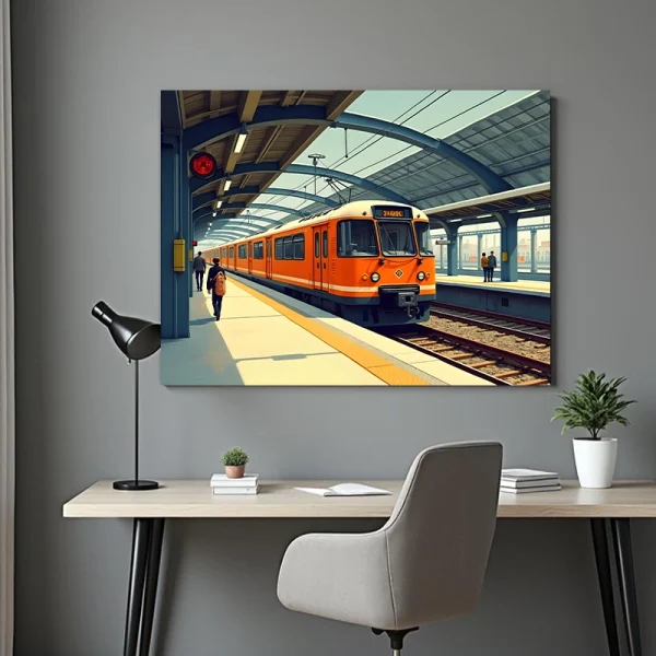 tablou tren