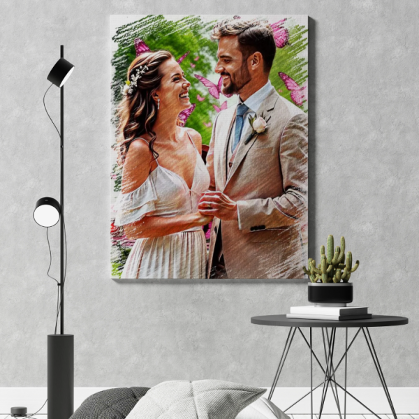 Tablou canvas personalizat cununie