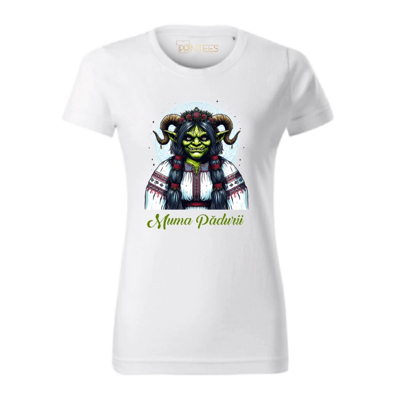 Tricou alb damă - Muma pădurii