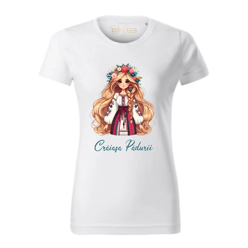 Tricou alb de damă craiasa padurii