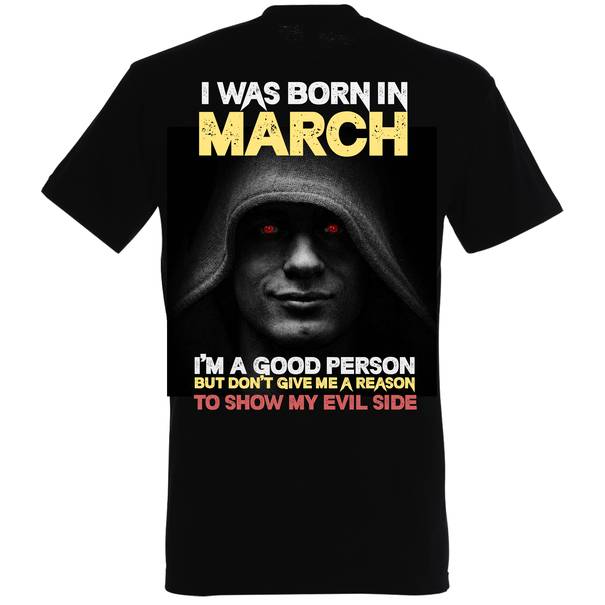 Tricou bărbat - Born in March - imagine 3