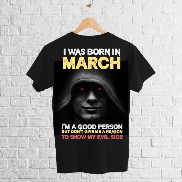 Tricou bărbat - Born in March - imagine 2