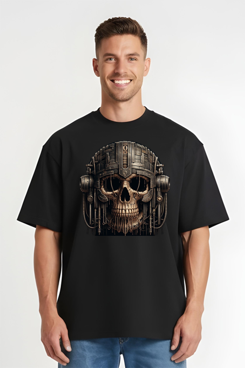 Tricou Oversize - Skull Music