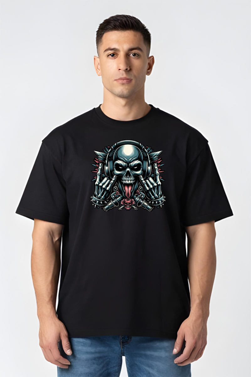 Tricou Oversize - Very Loud Skull - imagine 2
