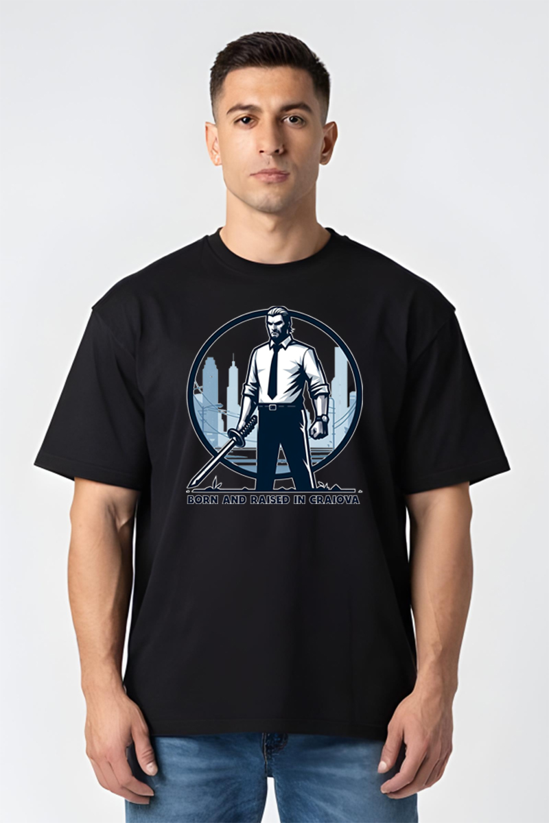 Tricou Oversize - Born And Raised Craiova - imagine 5