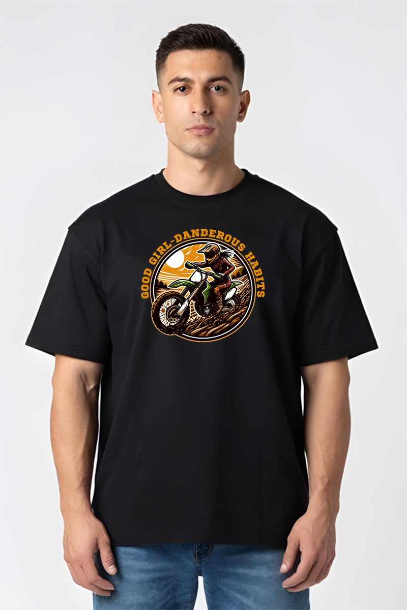 Tricou Oversize - Dangerous Habits - imagine 5