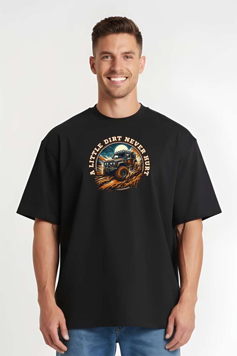 Tricou Oversize - Dirt Never Hurt - imagine 4