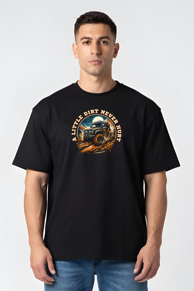Tricou Oversize - Dirt Never Hurt - imagine 5