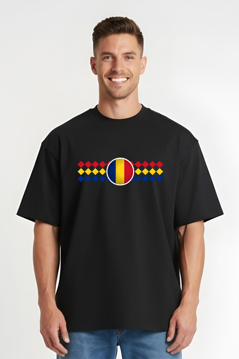 Tricou Oversize - Drapel România - imagine 4