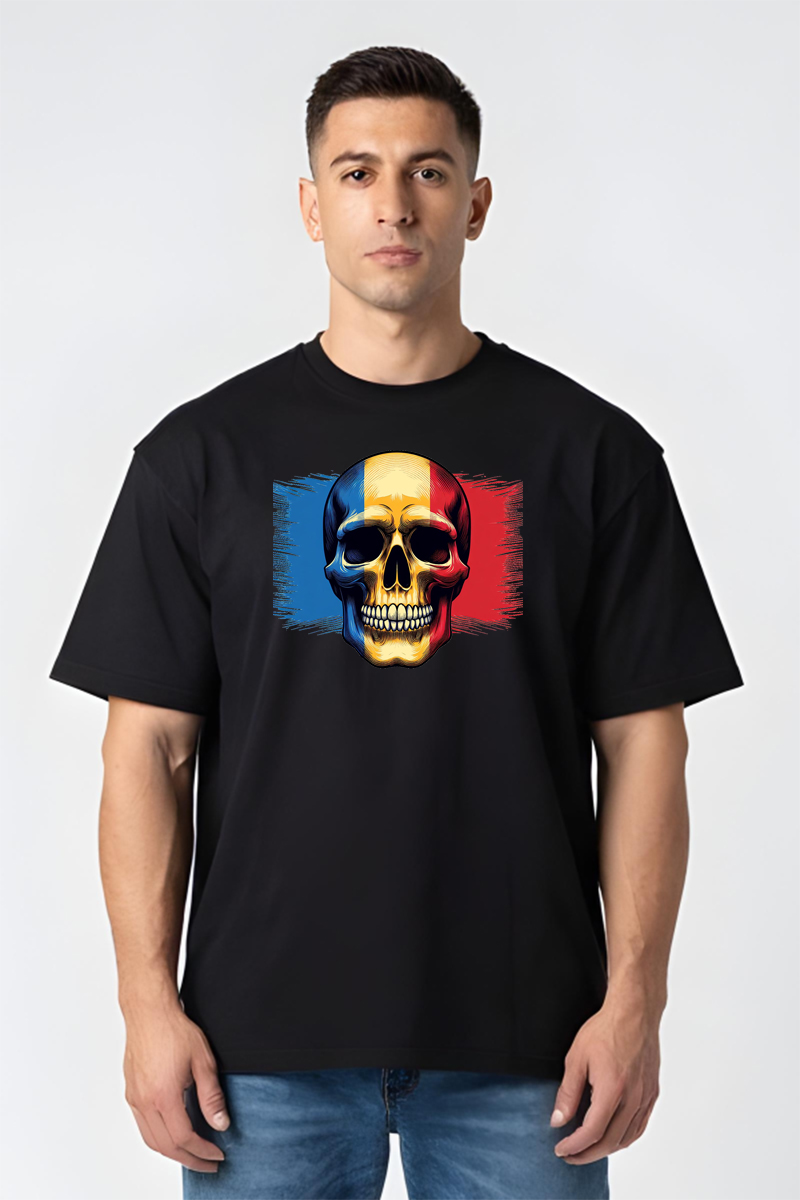 Tricou Oversize - Romanian Skull - imagine 4