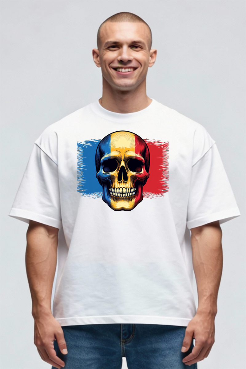 Tricou Oversize - Romanian Skull - imagine 3