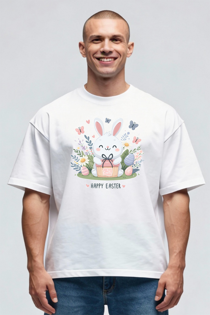 Tricou Oversize - Iepuraș de Paște - imagine 3