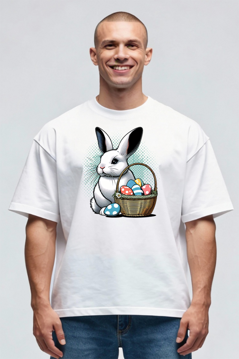 Tricou Oversize - Iepuraș de Paște - imagine 3