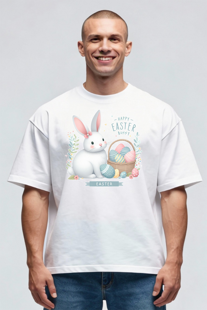 Tricou Oversize - Iepuraș de Paște - imagine 3