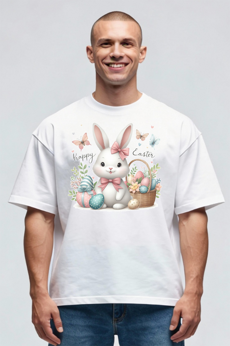 Tricou Oversize - Iepuraș de Paște - imagine 3