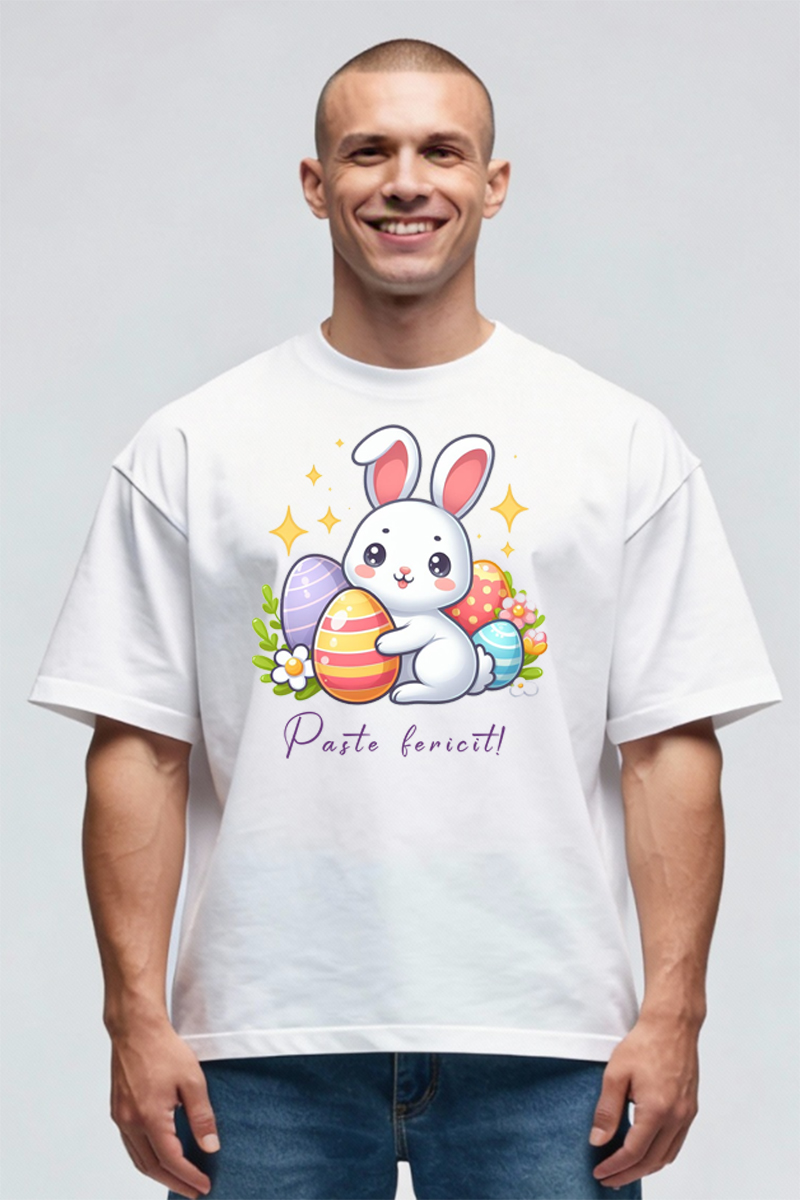 Tricou Oversize - Iepuraș de Paște - imagine 3