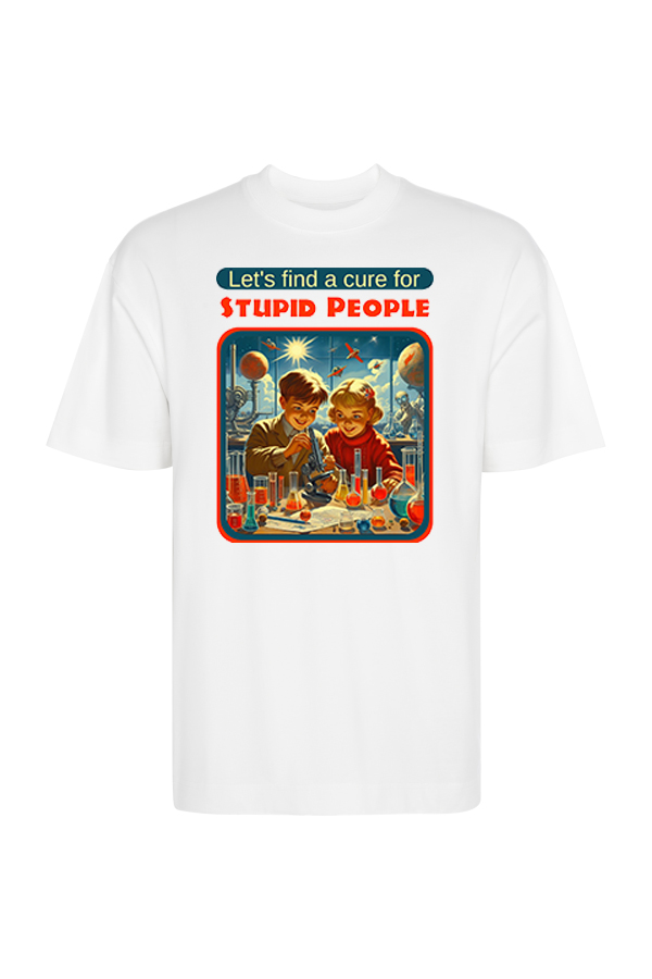 Tricou Oversize - Cure For Stupid - imagine 7