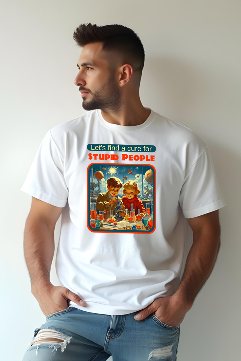 Tricou Oversize - Cure For Stupid - imagine 2