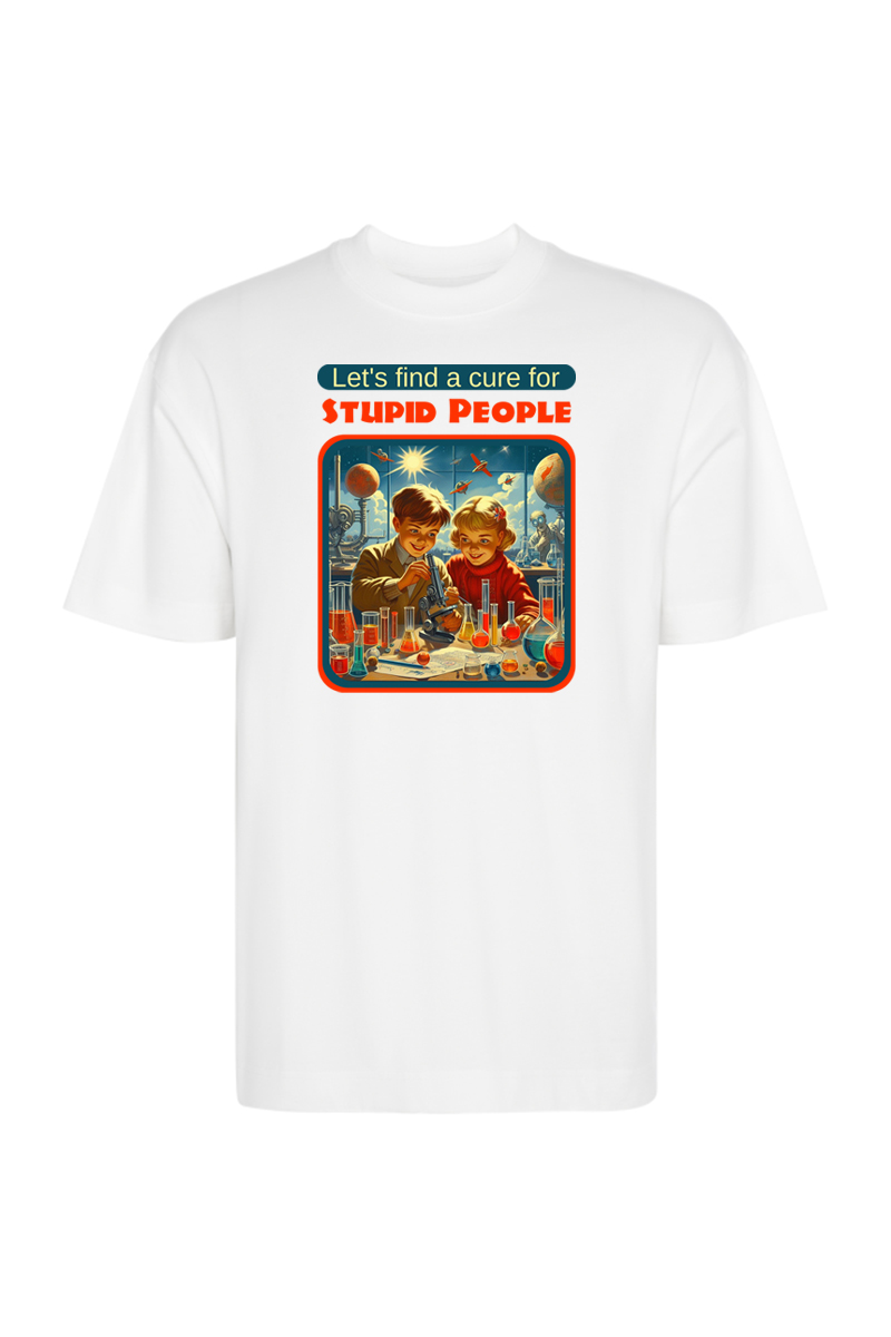 Tricou Oversize - Cure For Stupid - imagine 3