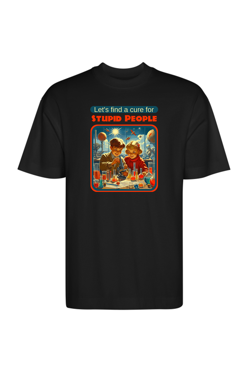 Tricou Oversize - Cure For Stupid - imagine 6