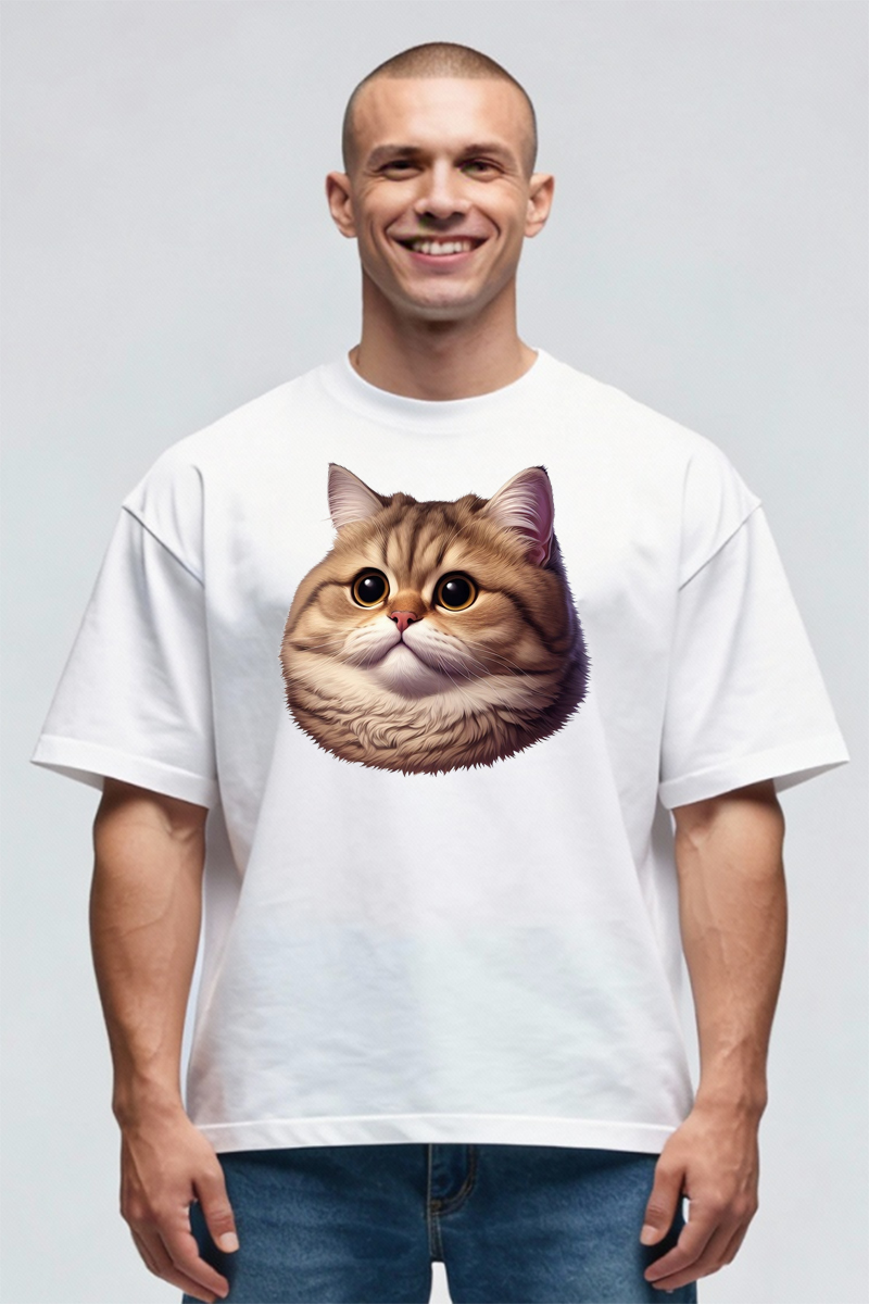 Tricou Oversize - Cat Meme - imagine 4