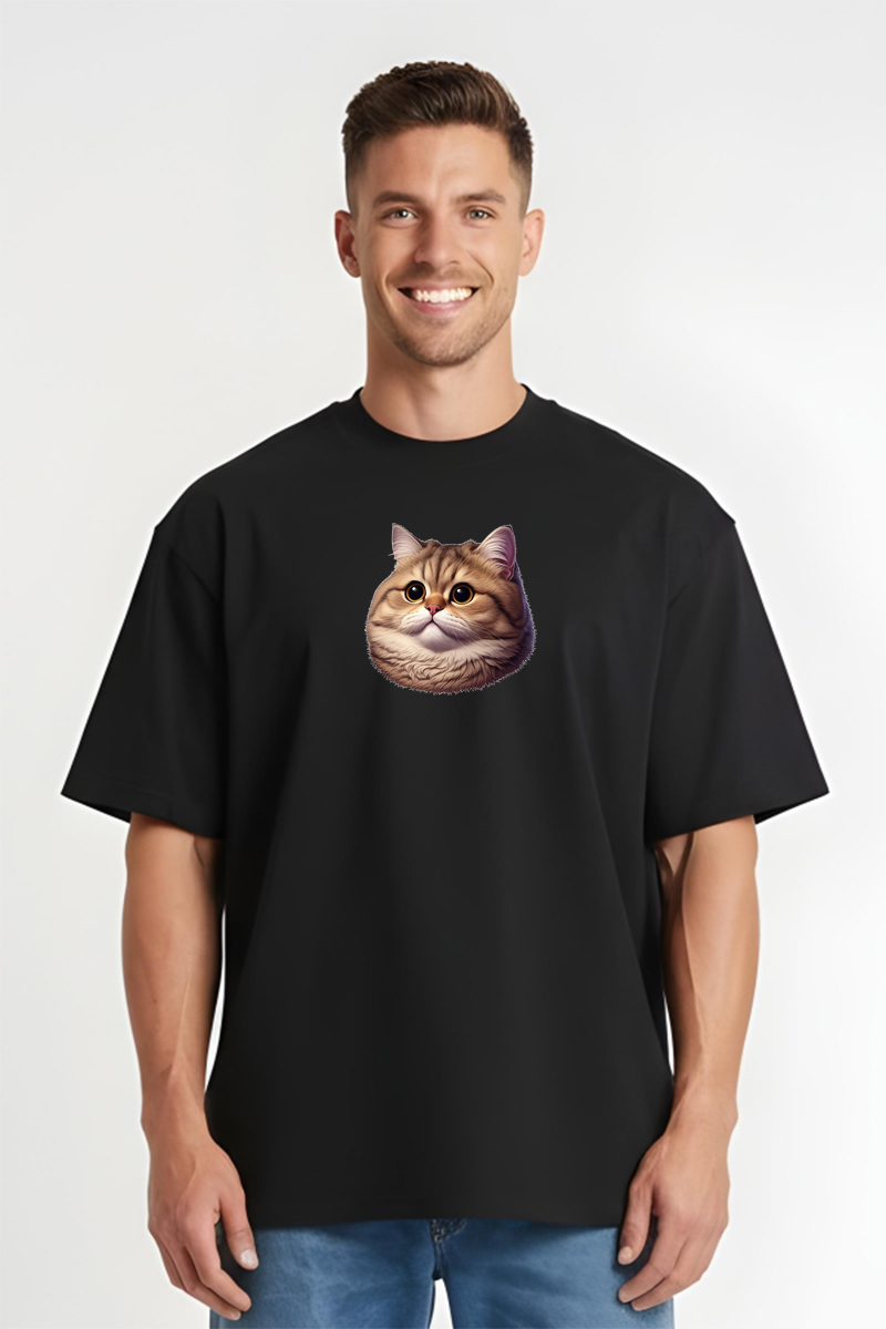 Tricou Oversize - Cat Meme