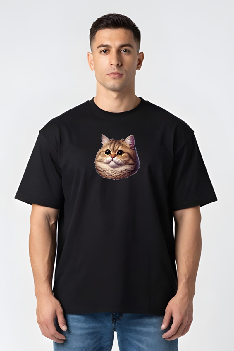 Tricou Oversize - Cat Meme - imagine 2