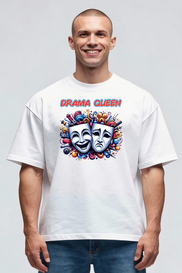 Tricou Oversize - Social Drama Queen - imagine 9