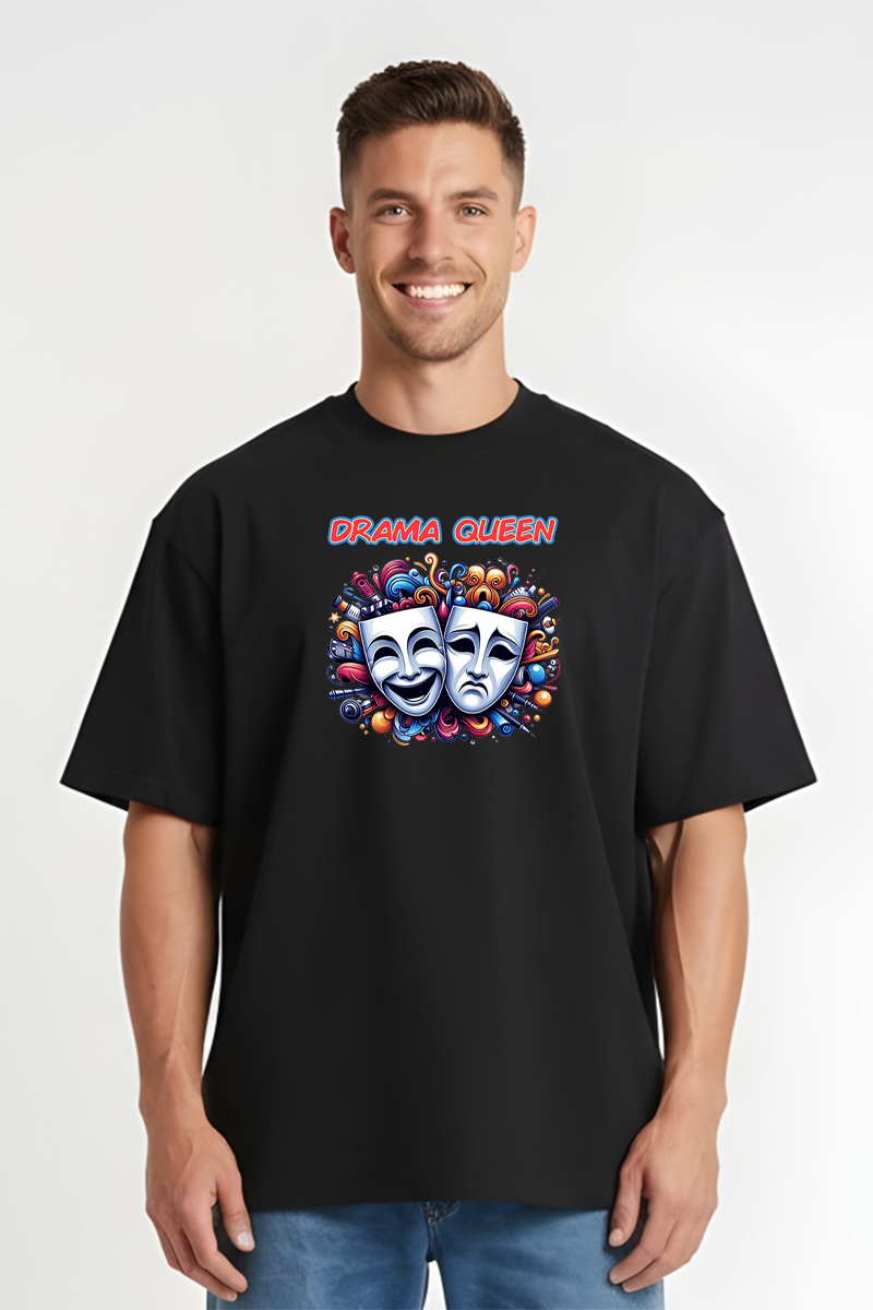 Tricou Oversize - Social Drama Queen - imagine 4