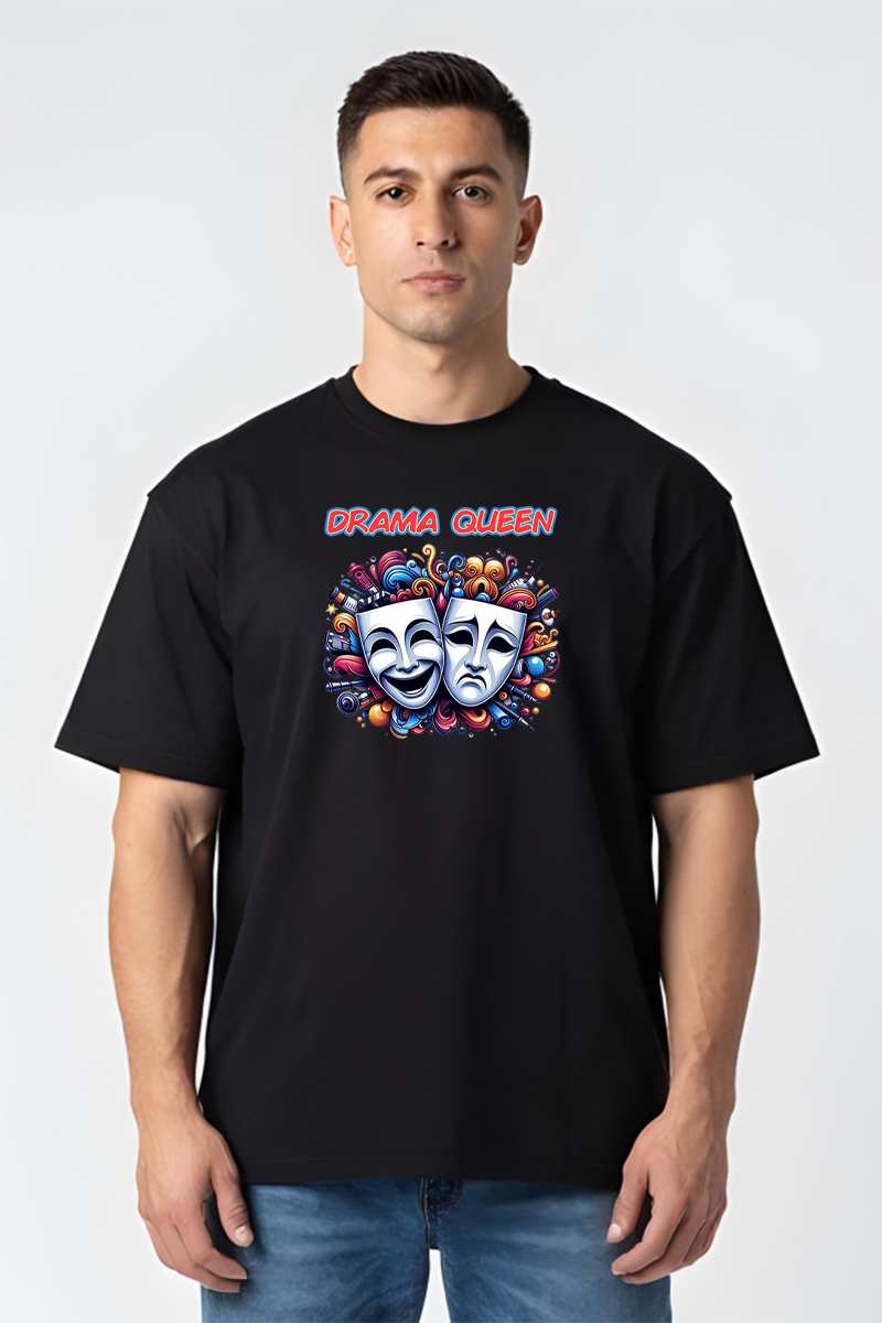 Tricou Oversize - Social Drama Queen - imagine 5