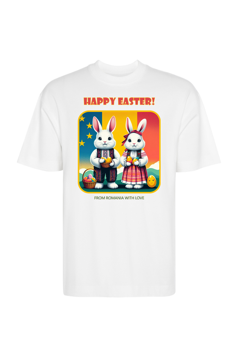 Tricou Oversize - Happy Easter From Romania - imagine 3