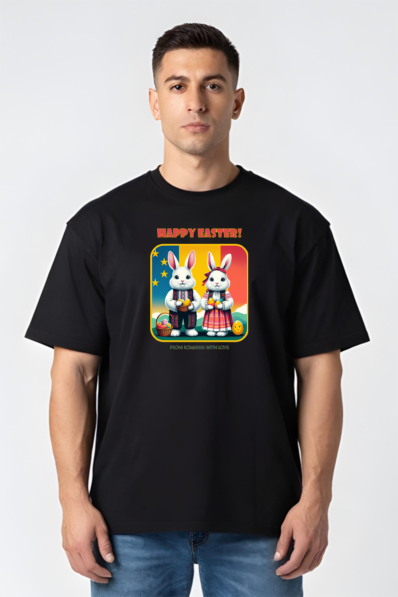 Tricou Oversize - Happy Easter From Romania - imagine 5