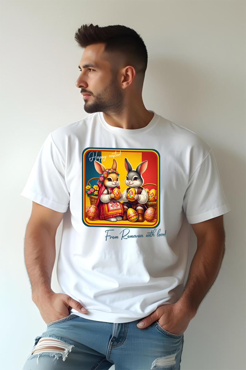 Tricou Oversize - Happy Easter From Romania - imagine 2