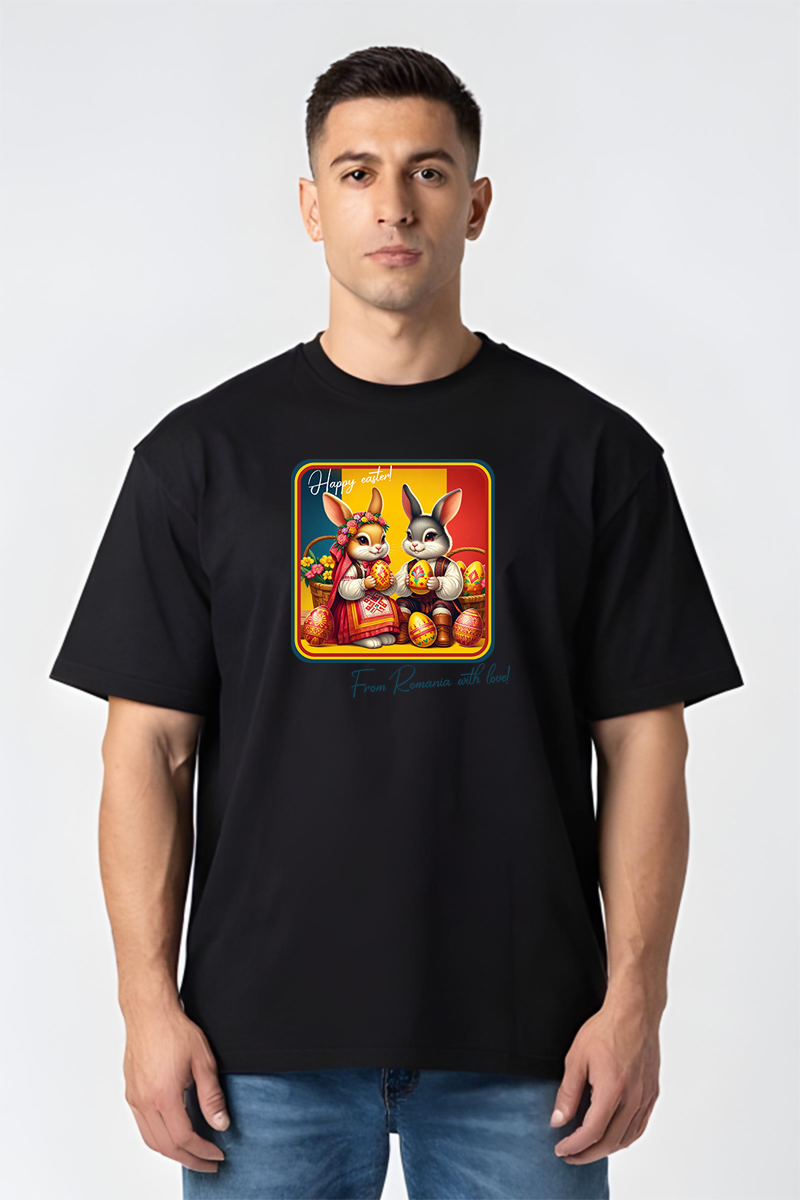 Tricou Oversize - Happy Easter From Romania - imagine 8
