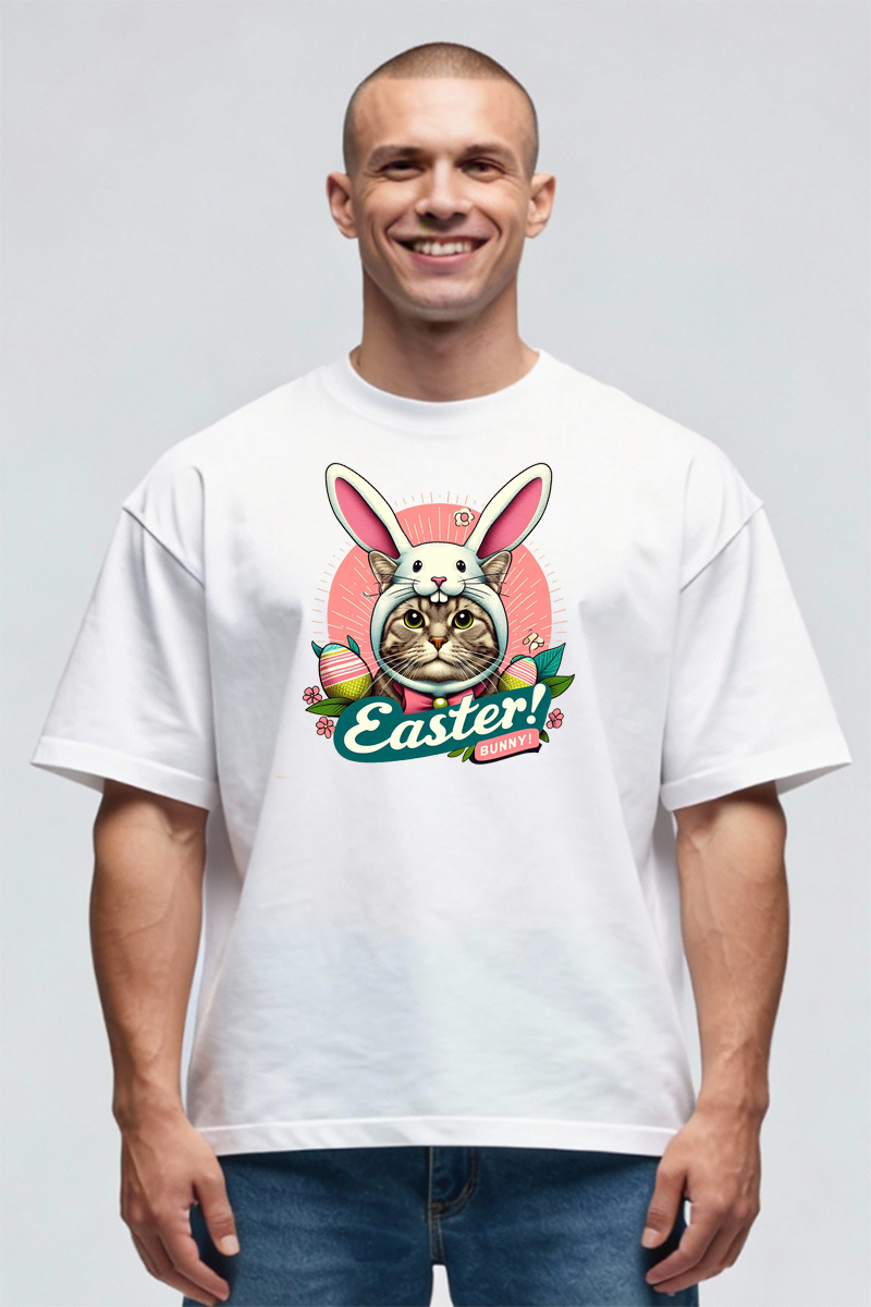 Tricou Oversize - Cat Bunny