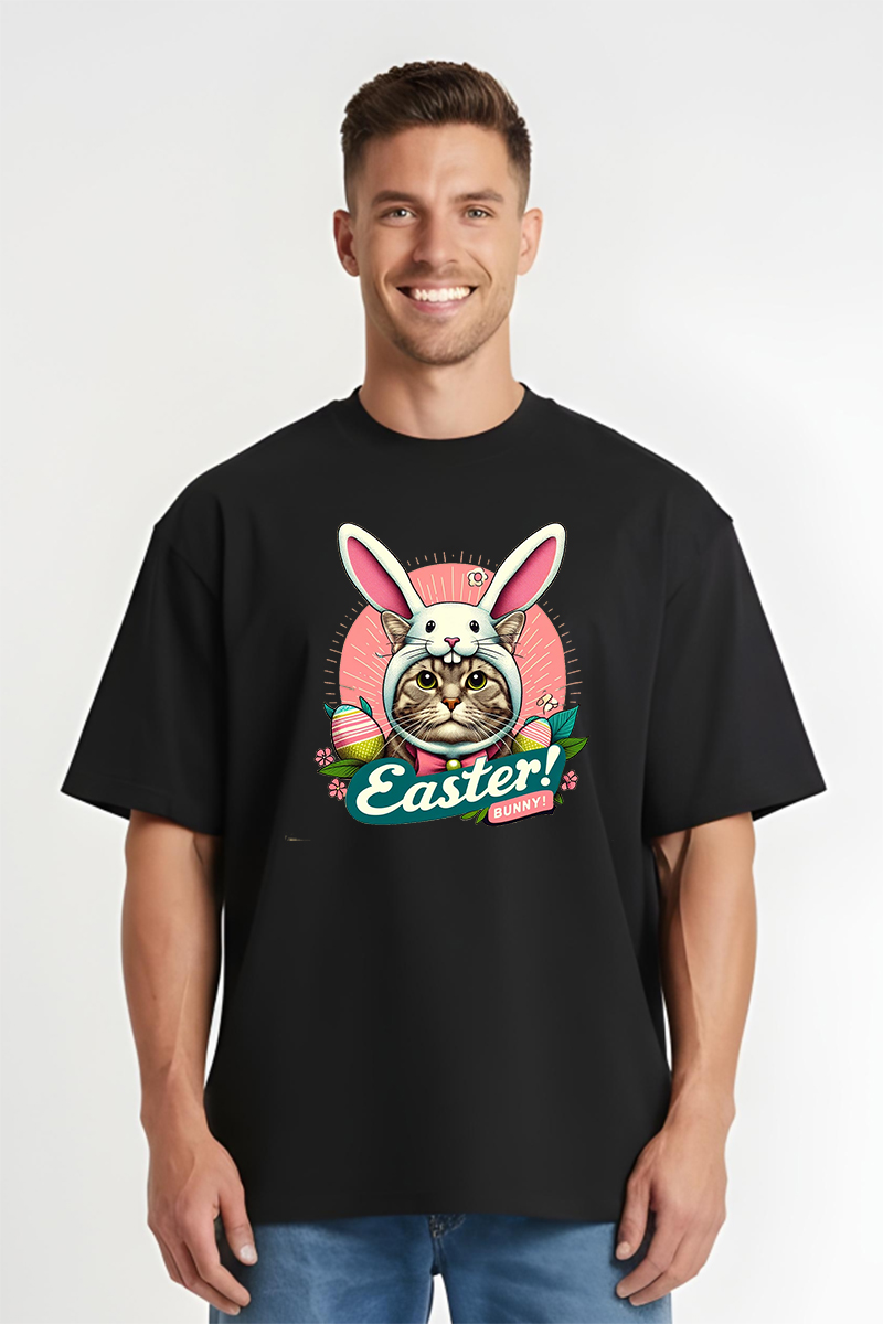 Tricou Oversize - Cat Bunny - imagine 4