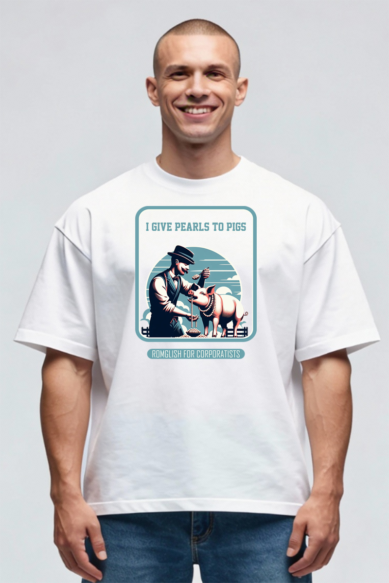 Tricou Oversize - Perle la porci
