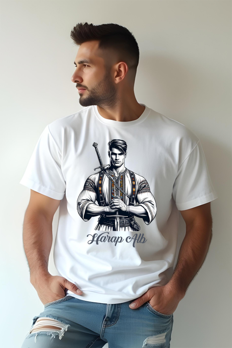 Tricou Oversize - Harap alb - imagine 2